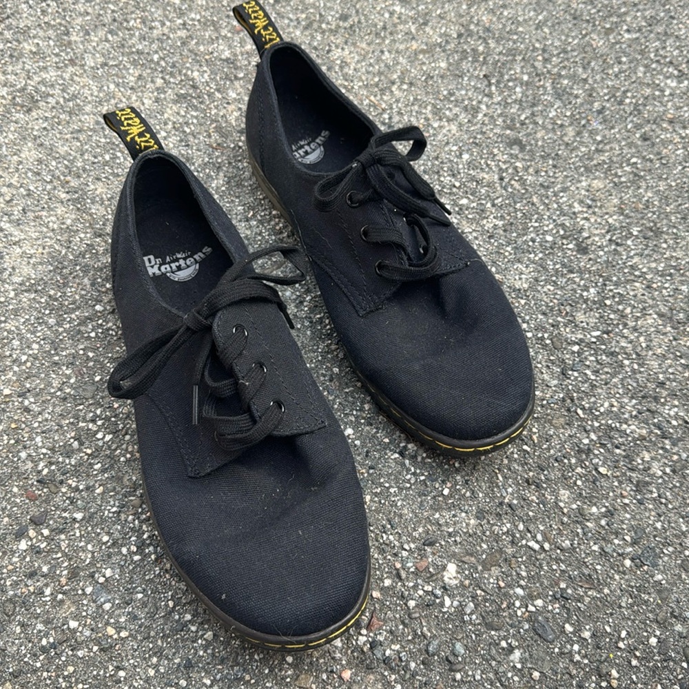 Dr martens air walk black canvas shoe laces 10 men